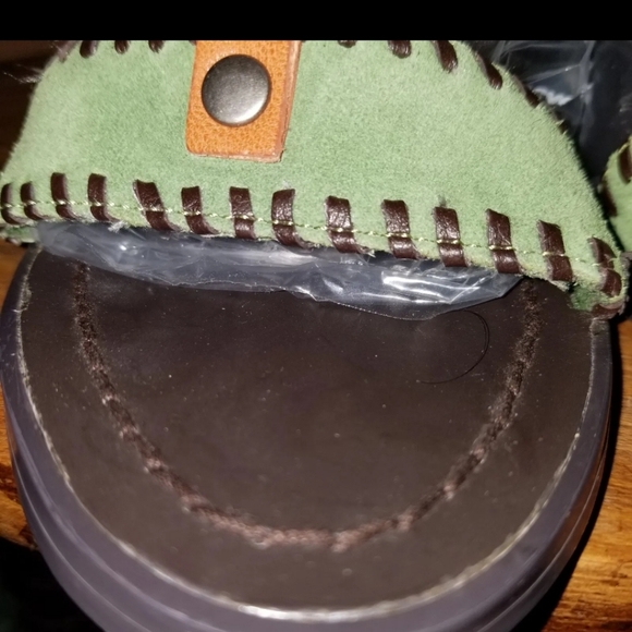 Chinese Laundry  Leather Colorblock Retro Style"Golden" Wedge Style Sandals 9.5 - Picture 2 of 12